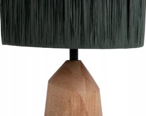 Bigbuy Home Lampa stołowa TRAPEZE z drewnianą podstawą, Ø 25 cm 2