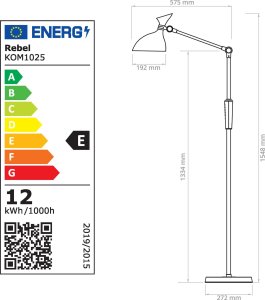 Lampa podłogowa Rebel Lampa stojaca led ze ściemniaczem i zmianą temperatury barwowej 8