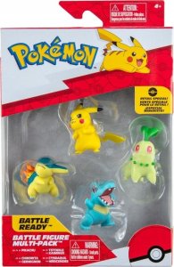 Figurka Jazwares POKEMON Figurki Bitewne Multipak Pikachu, Chikorita, Totodile, Cyndaquil, figurki 1