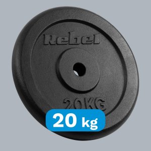 Rebel Obciążenie żeliwne 20kg, otwór 31mm, talerz klasyczny, REBEL ACTIVE 3