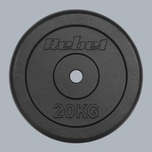 Rebel Obciążenie żeliwne 20kg, otwór 31mm, talerz klasyczny, REBEL ACTIVE 4