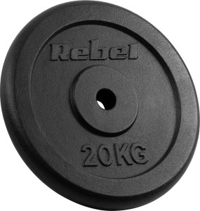 Rebel Obciążenie żeliwne 20kg, otwór 31mm, talerz klasyczny, REBEL ACTIVE 6