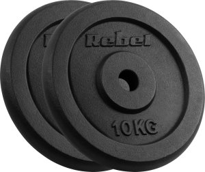 Rebel Zestaw obciążeń żeliwnych 2x10kg, otwór 31mm, talerz klasyczny, REBEL ACTIVE 1