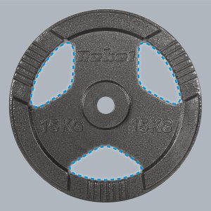 Rebel Zestaw obciążeń żeliwnych 2x15kg, otwór 31mm, talerz z uchwytami, REBEL ACTIVE 7