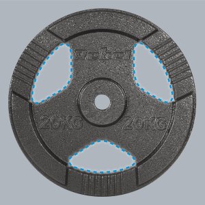 Rebel Obciążenie żeliwne 20kg, otwór 31mm, talerz z uchwytami, REBEL ACTIVE 6