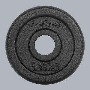 Rebel Zestaw obciążeń żeliwnych 4x1.25kg, otwór 31mm, talerz klasyczny, REBEL ACTIVE 6
