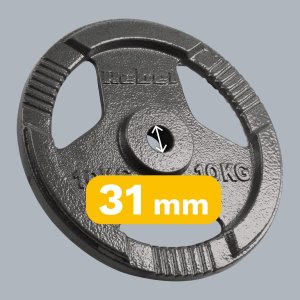 Rebel RBA-2135 Obciążenia żeliwne – zestaw 2 x 10 kg z uchwytami 8