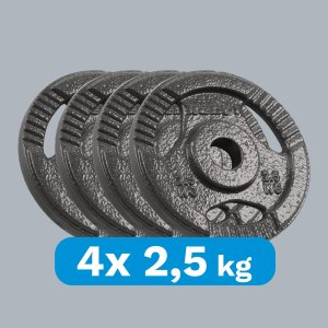Rebel Zestaw obciążeń żeliwnych 4x2.5kg, otwór 31mm, talerz z uchwytami, REBEL ACTIVE 5