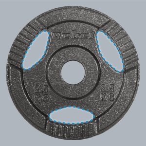 Rebel Zestaw obciążeń żeliwnych 4x2.5kg, otwór 31mm, talerz z uchwytami, REBEL ACTIVE 7