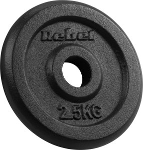 Rebel Zestaw obciążeń żeliwnych 4x2.5kg, otwór 31mm, talerz klasyczny, REBEL ACTIVE 2