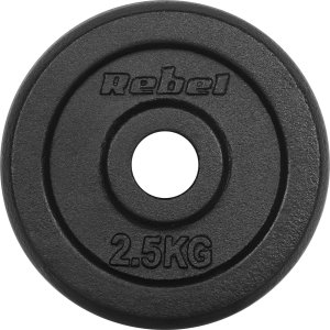 Rebel Zestaw obciążeń żeliwnych 4x2.5kg, otwór 31mm, talerz klasyczny, REBEL ACTIVE 3