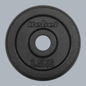Rebel Zestaw obciążeń żeliwnych 4x2.5kg, otwór 31mm, talerz klasyczny, REBEL ACTIVE 6