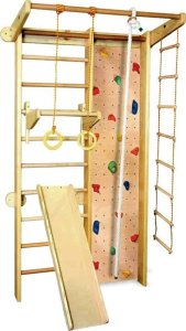 Babygame Drabinka gimnastyczna drewniana kolorowa + ścianka do wspinaczki Mistrz 2 4