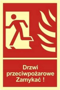 Mój dom Drzwi Przeciwpożarowe Zamykać! Kierunek Drogi Ewakuacyjnej W Lewo 10 X 14,8 Libres Polska Sp Bb011X100X148 5904937048027 1