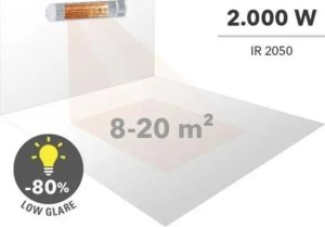 Grzejnik Trotec Halogeninis infraraudonųjų spindulių šildytuvas Trotec IR 2050, galia: 2000 W 9