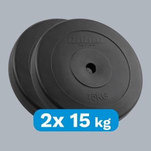 Rebel Zestaw obciążeń bitumicznych 2x15kg, otwór 31mm, talerz klasyczny, REBEL ACTIVE 5