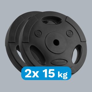 Rebel Active Zestaw obciążeń bitumicznych 2x15kg, otwór 31mm, talerz z uchwytami, REBEL ACTIVE 5