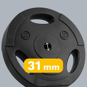 Rebel Active Zestaw obciążeń bitumicznych 2x15kg, otwór 31mm, talerz z uchwytami, REBEL ACTIVE 10