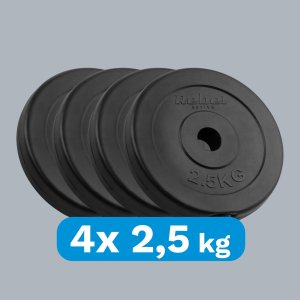 Rebel Active Zestaw obciążeń bitumicznych 4x2.5kg, otwór 31mm, talerz klasyczny, REBEL ACTIVE 5