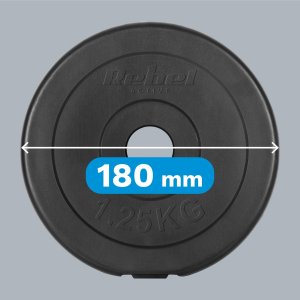 Rebel Zestaw obciążeń bitumicznych 4x1.25kg, otwór 31mm, talerz klasyczny, REBEL ACTIVE 7