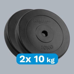 Rebel Zestaw obciążeń bitumicznych 2x10kg, otwór 31mm, talerz klasyczny, REBEL ACTIVE 5