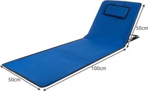 Trizand Mata plażowa z oparciem niebieska (23617) 8