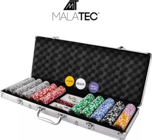 Malatec POKER - ZESTAW 500 ŻETONÓW W WALIZCE HQ 23529 13