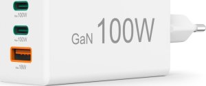 Ładowarka Hama Hama ładowarka sieciowa mini 100W GaN PD/QC 2x USB-C, 1x USB-A biała 3