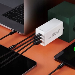 Ładowarka Hama Hama ładowarka sieciowa mini 100W GaN PD/QC 2x USB-C, 1x USB-A biała 9