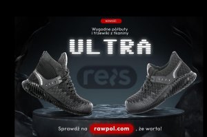 Buty trekkingowe męskie R.E.I.S. BRULTRA-T S1 PL SR -  męskie trzewiki bezpieczne ULTRA dziany wytrzymał materiał tekstylny oraz materiał KPU podeszwa guma antypoślizgowa antyelektrostatyczna METAL FREE 43 6
