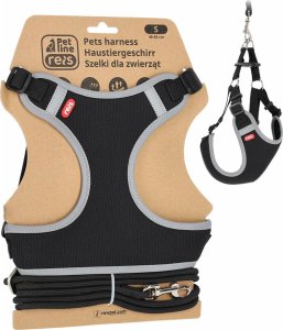 R.E.I.S. PET-HARNESS - Szelki dla zwierząt dzianina siateczkowa 100% poliester możliwość regulacji bezuciskowe elementy odblaskowe - pomarańczowy XS 2