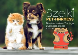 R.E.I.S. PET-HARNESS - Szelki dla zwierząt dzianina siateczkowa 100% poliester możliwość regulacji bezuciskowe elementy odblaskowe - czarny XS 3