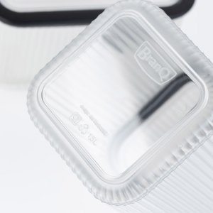 Branq BRANQ - Pojemnik na żywność - plastikowy - kwadratowy - sypkie - 2,37 L 3
