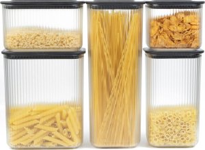 Branq BRANQ - Pojemnik na żywność - plastikowy - kwadratowy - sypkie - 2,37 L 5