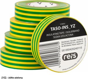 R.E.I.S. TASO-INS - Taśma izolacyjna samoprzylepna - żółto-zielony - szerokość 1