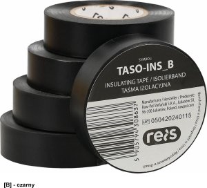 R.E.I.S. TASO-INS - Taśma izolacyjna samoprzylepna - czarny - szerokość 1