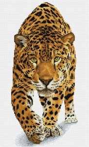 Dante Haft diamentowy Diamond Dotz Leopard na polowaniu 40x60cm DQ9007 1