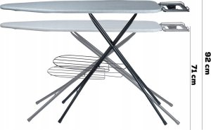 Vilde Deska do prasowania z rękawnikiem szara 140x39x92 cm 11