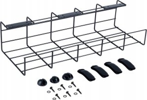 Vilde Organizer na kable pod blat biurka metalowy czarny 4