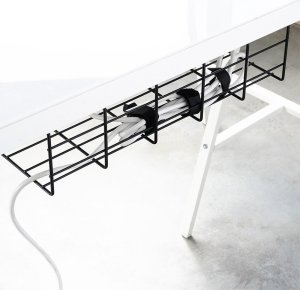 Vilde Organizer na kable pod blat biurka metalowy czarny 6