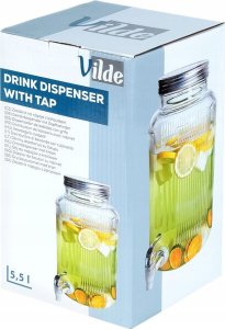 Vilde Słój do napojów z kranikiem szklany 6,2 l 11