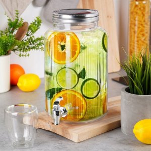 Vilde Słój do napojów z kranikiem szklany 6,2 l 3