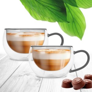 Orion Szklanki termiczne z podwójną ścianką do kawy i herbaty DOUBLE 300 ml 2 szt. 3