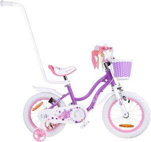 Royalbaby RoyalBaby Rower dziecięcy STAR GIRL 14" koszyk kółka boczne pchacz RB14G-1 2
