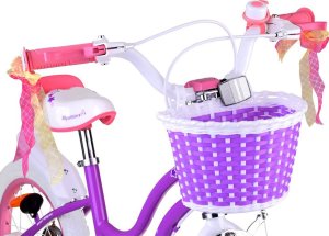 Royalbaby RoyalBaby Rower dziecięcy STAR GIRL 14" koszyk kółka boczne pchacz RB14G-1 3