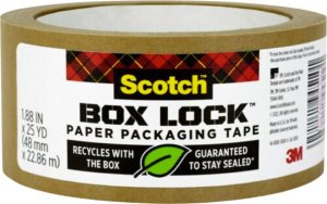 Scotch Taśma pakowa Scotch Box Lock 48mm/22.8m papierowa brązowa 1