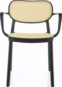 Signal Krzesło ogrodowe tarasowe BALI II efekt rattanu/czarne 3
