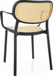 Signal Krzesło ogrodowe tarasowe BALI II efekt rattanu/czarne 4