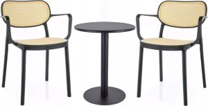 Signal Krzesło ogrodowe tarasowe BALI II efekt rattanu/czarne 9