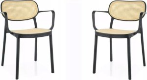 Signal Krzesło ogrodowe tarasowe BALI II efekt rattanu/czarne 10